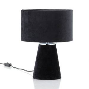 Lampada da tavolo Satley Velluto - 1 punto luce - Nero