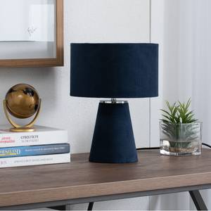 Tafellamp Satley fluweel - 1 lichtbron - Blauw