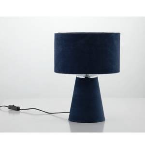Tafellamp Satley fluweel - 1 lichtbron - Blauw
