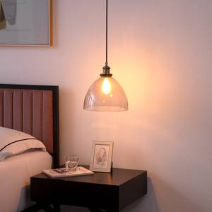 Hanglamp Cuzy rookglas/metaal - 1 lichtbron