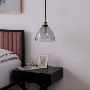 Hanglamp Cuzy rookglas/metaal - 1 lichtbron