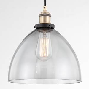 Hanglamp Cuzy rookglas/metaal - 1 lichtbron