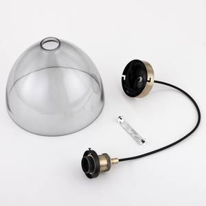 Hanglamp Cuzy rookglas/metaal - 1 lichtbron