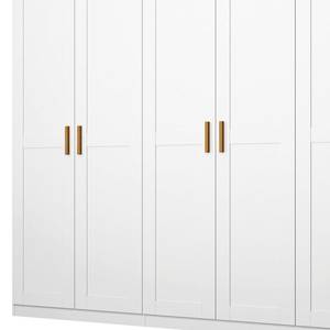 Drehtürenschrank Fargo Weiß / Eiche Sonoma Dekor - Breite: 276 cm - Ohne Spiegeltür/-en