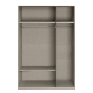 Drehtürenschrank Fargo Weiß / Eiche Sonoma Dekor - Breite: 141 cm - Mit Spiegeltür/-en