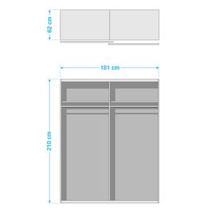 Armoire à portes coulissantes Fargo Largeur : 181 cm