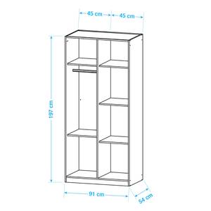 Drehtürenschrank MyMemory Breite: 91 cm