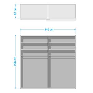 Armoire à portes coulissantes Six Hills Largeur : 240 cm