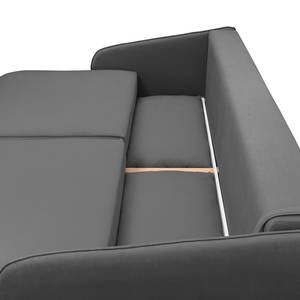 Sofa Fosse I (3-Sitzer) Samt - Microfaser Soile: Grau