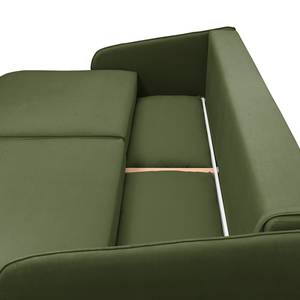 Sofa Fosse I (3-Sitzer) Samt - Microfaser Soile: Khaki