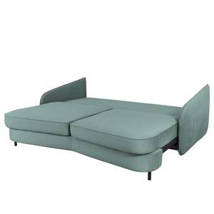 Sofa Fosse I (3-Sitzer) Samt - Microfaser Soile: Pastellblau