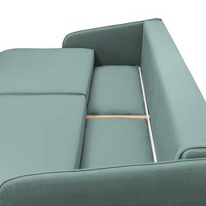 Sofa Fosse I (3-Sitzer) Samt - Microfaser Soile: Pastellblau