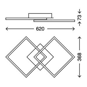 LED-Deckenleuchte  Frame Polycarbonat / Stahl - 1-flammig