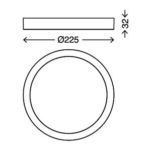 Plafonnier Fire Polycarbonate / Acier - 1 ampoule