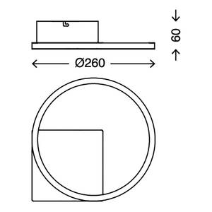 LED-plafondlamp Frame polycarbonaat/staal - 1 lichtbron