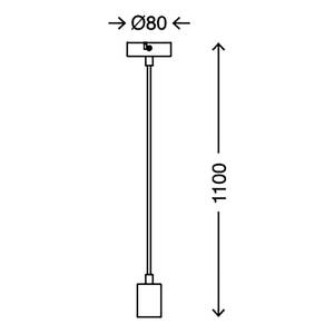 Suspension Bulbo Acier - 1 ampoule