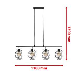 Hanglamp Swirl staal - 4 lichtbronnen