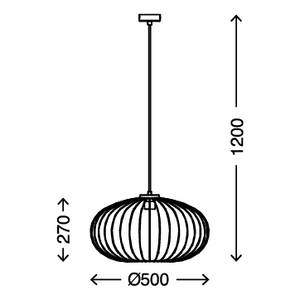 Hanglamp Kago staal - 1 lichtbron