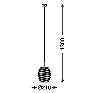 Hanglamp Swirl staal - 1 lichtbron