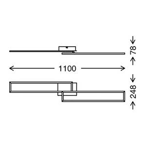 Plafonnier Frame Polycarbonate / Acier - 1 ampoule