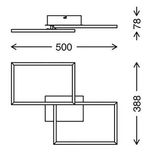 LED-plafondlamp Frame acryl/staal - 1 lichtbron