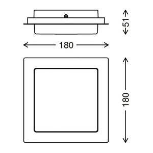 LED-Wandleuchte Benedikt Polycarbonat / Edelstahl - 1-flammig