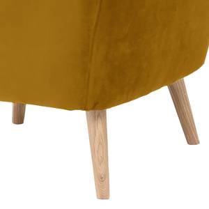 Fauteuil Bonham Velours - Jaune olive