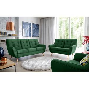 Sofa Sawston I (3 -Sitzer) Samt - Grün