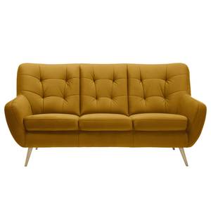 Sofa Sawston I (3 -Sitzer) Samt - Olivgelb