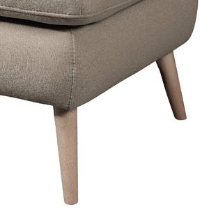 Gestoffeerde hocker Sawston II microvezel - Beige