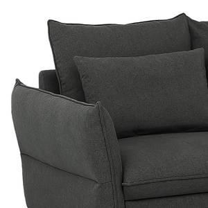 Ecksofa Sketty Microfaser - Dunkelgrau - Longchair davorstehend rechts - Keine Funktion