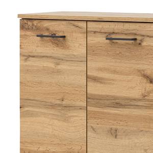 Highboard Nora landelijke eikenhouten look - Breedte: 60 cm