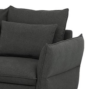 Ecksofa Sketty Microfaser - Dunkelgrau - Longchair davorstehend links - Schlaffunktion - Bettkasten