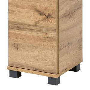 Highboard Nora landelijke eikenhouten look - Breedte: 30 cm