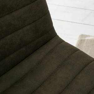 Gestoffeerde stoelen Kennett (set van 2) microvezel/ijzer - olijfgroen/zwart