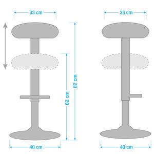 Tabourets de bar Flippin II (lot de 2) Velours/ Fer - Vert foncé / Noir