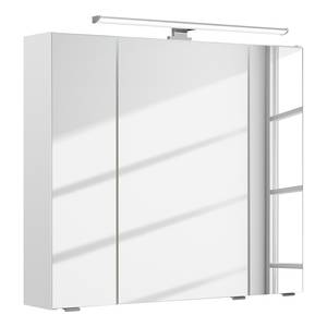 Spiegelschrank Quickset 341 Inklusive Beleuchtung - Weiß - Weiß - Breite: 80 cm