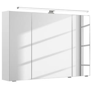 Spiegelschrank Quickset 341 Inklusive Beleuchtung - Weiß - Weiß - Breite: 105 cm