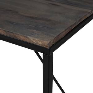 Eettafel Woodson Massief acaciahout/ijzer - Acaciahouten Grijs - Breedte: 180 cm