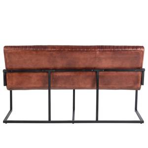 Banquette Wylie Cuir / Fer - Marron vintage / Noir