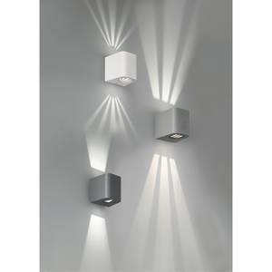 LED-wandlamp Bogota aluminium - 2 lichtbronnen - Grijs
