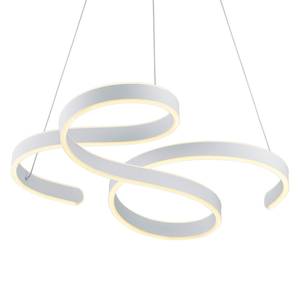 LED-hanglamp Francis kunststof/aluminium - 1 lichtbron - Wit