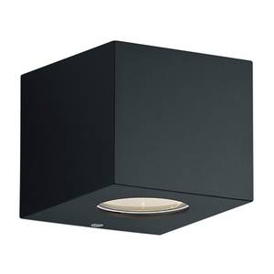 LED-wandlamp Cordoba polyetheen - 2 lichtbronnen - Zwart