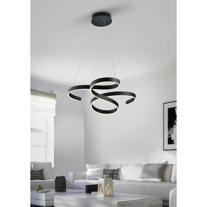 LED-hanglamp Francis kunststof/aluminium - 1 lichtbron - Zwart