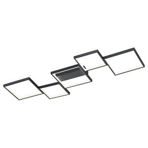 LED-plafondlamp Sorrento II kunststof/aluminium - 1 lichtbron - Zwart