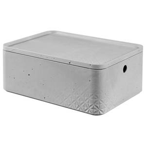 Boîte de rangement Beton M (lot de 3) Polypropylène - Gris clair