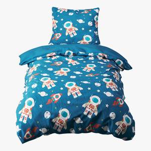 Kinderbettwäsche Astronaut Baumwollstoff - Blau
