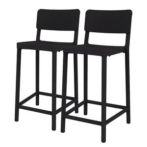 Chaises de bar Lisboa II (lot de 2) Noir