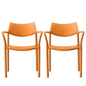 Chaises à accoudoirs Splash (lot de 2) Orange