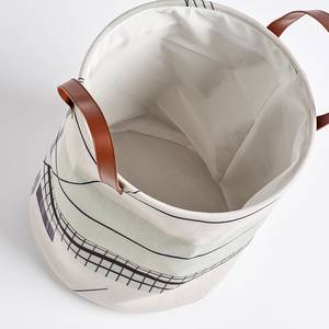 Panier de rangement Abstrakt Lin - Beige / Menthe